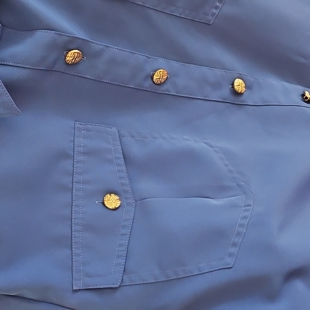 Vintage Button-down Blouse By Fashion Attitudes, 100% Polyester - Picture 3 of 7